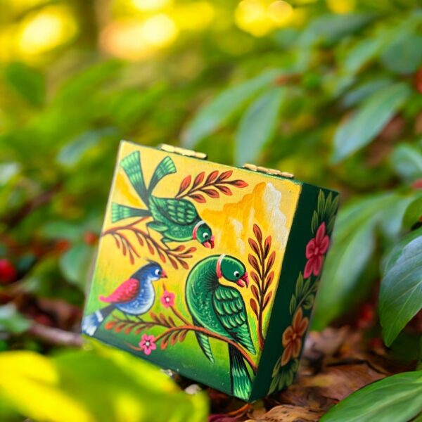 Bird Themed Wooden Jewellery Box