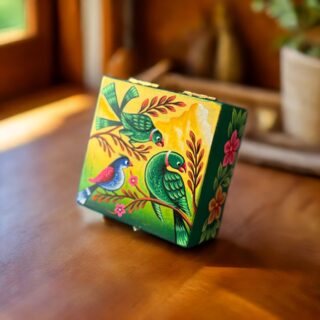 Bird Themed Wooden Jewellery Box