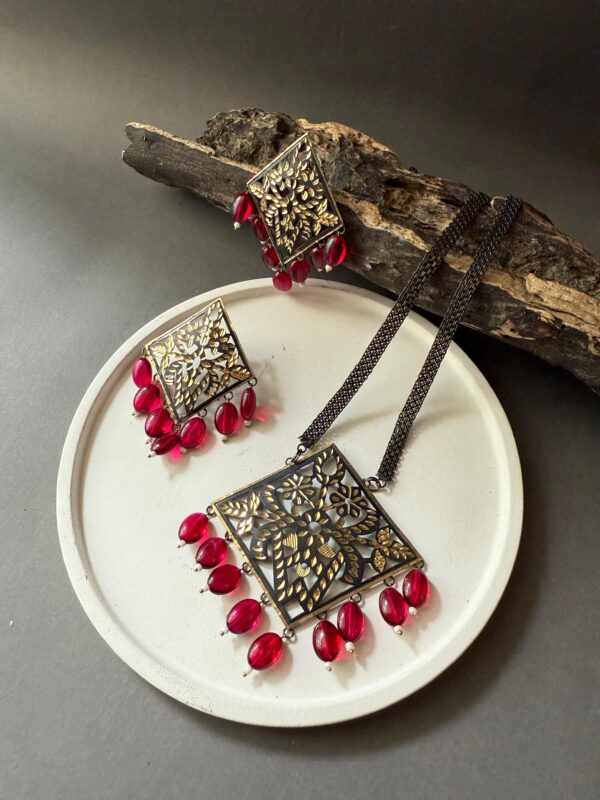 Electroplated Jamdani Shitahar Set 4