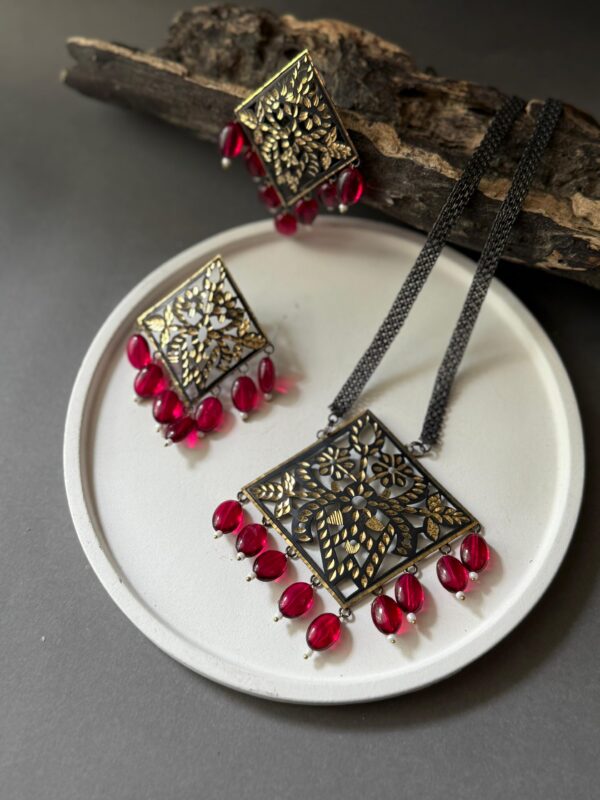 Electroplated Jamdani Shitahar Set 4