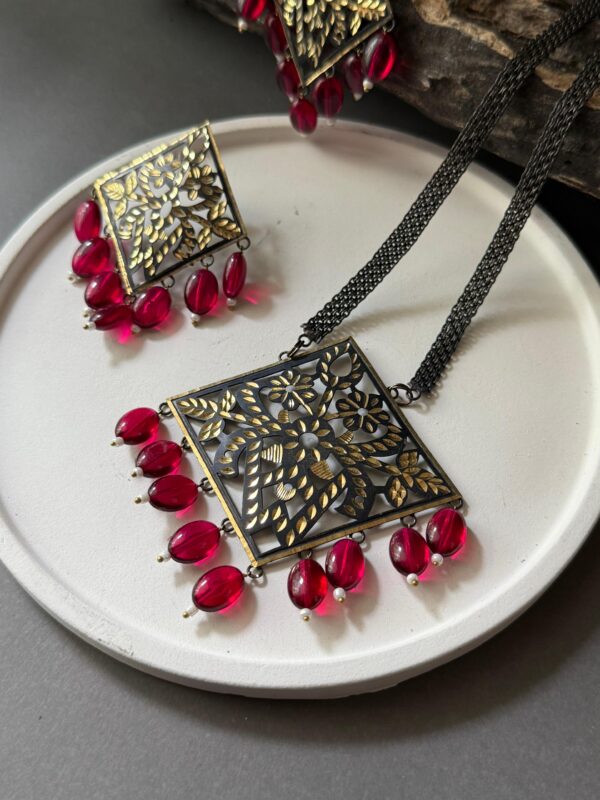 Electroplated Jamdani Shitahar Set 4