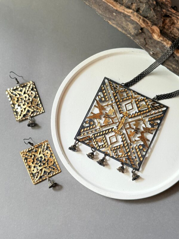 Electroplated Jamdani Shitahar Set 5.3