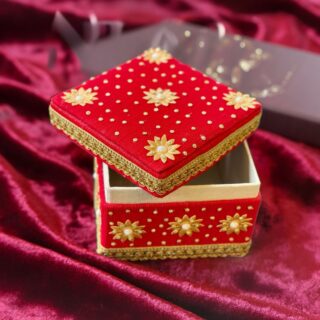 Jute Jewellery Box V4 Red