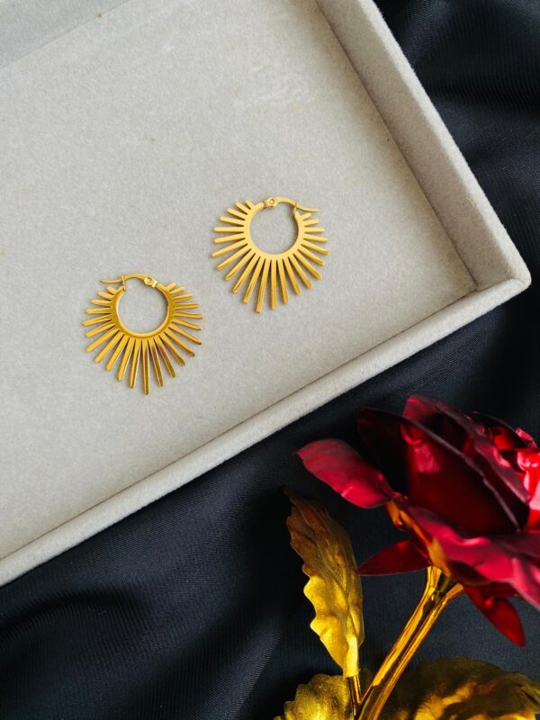 Solar Radiance Hoop Earring