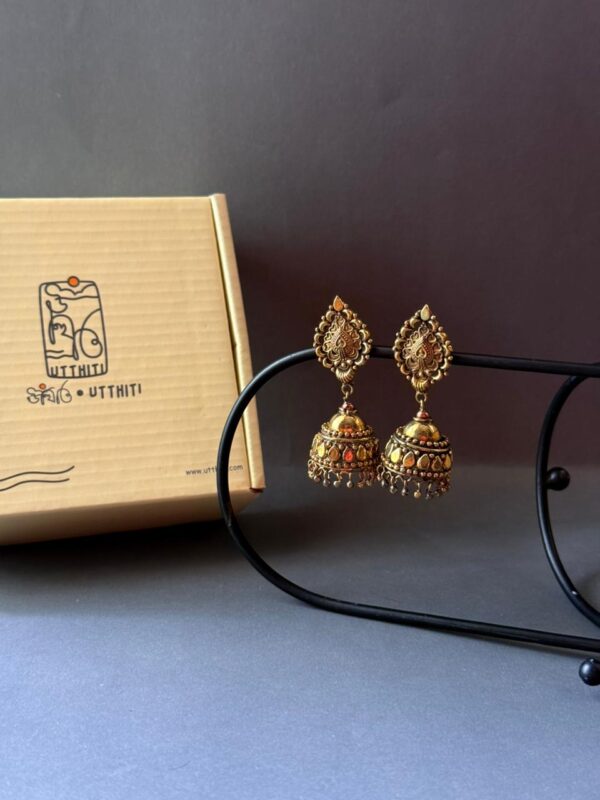 Antique Gold Temple Jhumka V2