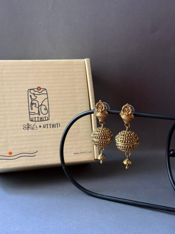 Antique Gold Temple Jhumka V3