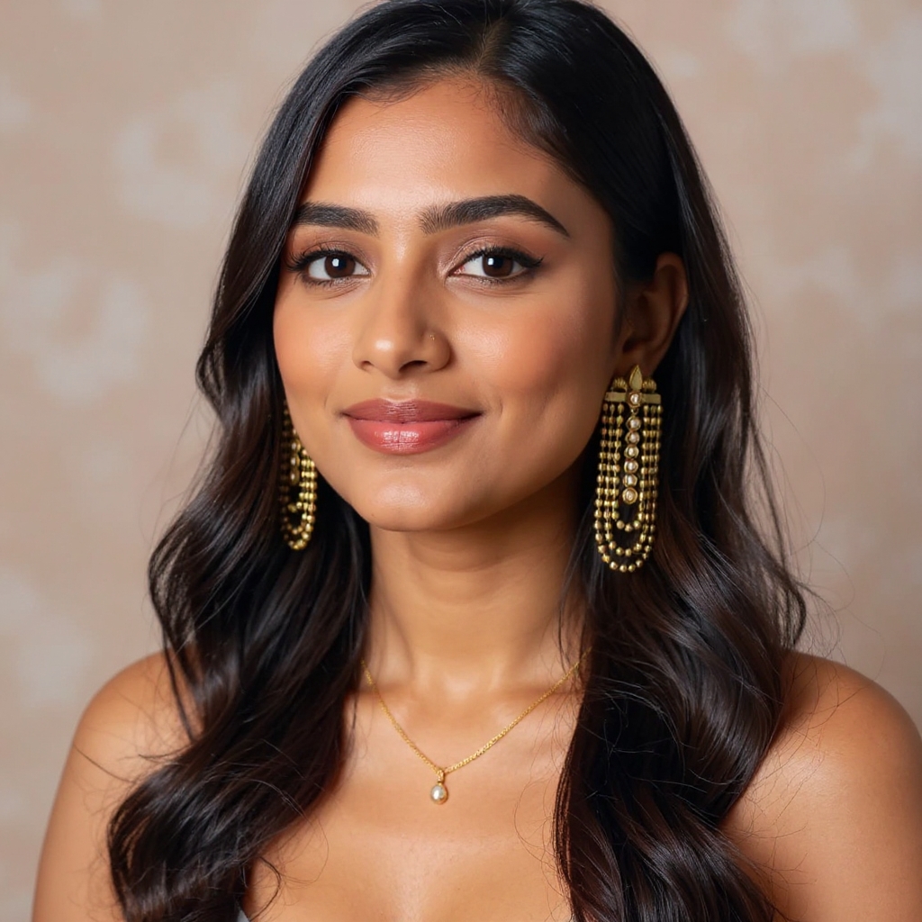 Lotus Drape Jhumka - Image 2