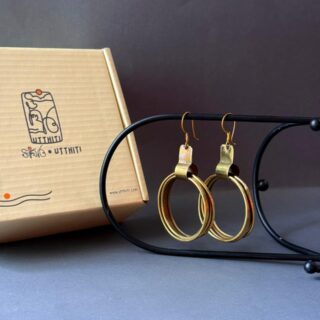 Golden Brass Orbit Hoops