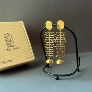 Golden Spine Jhumka