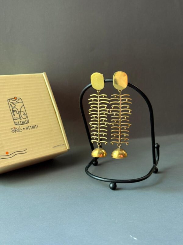 Golden Spine Jhumka
