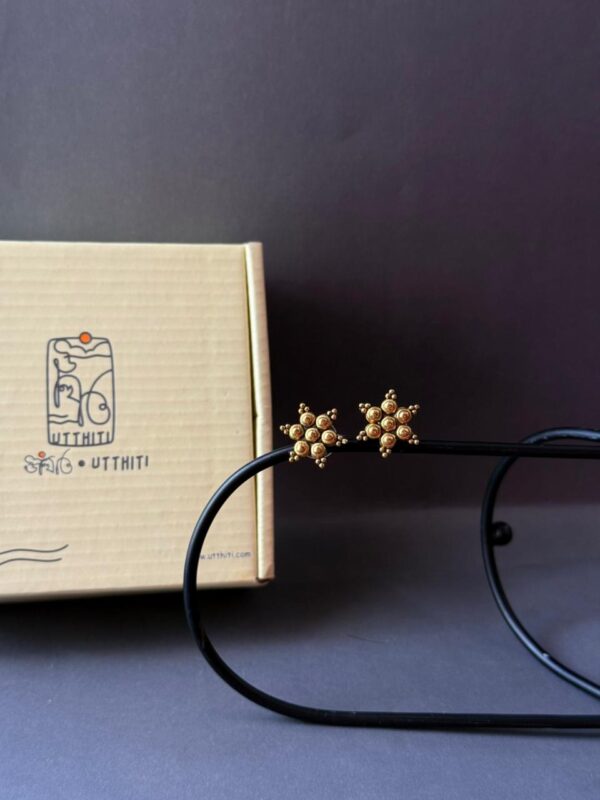 Golden Stud Ear Rings V1
