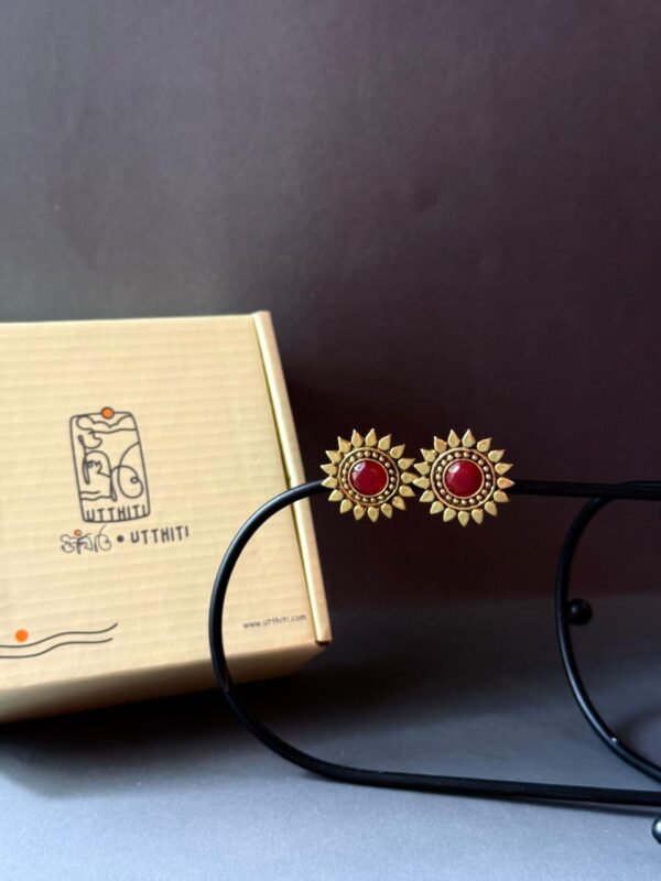 Golden Sunflower Studs