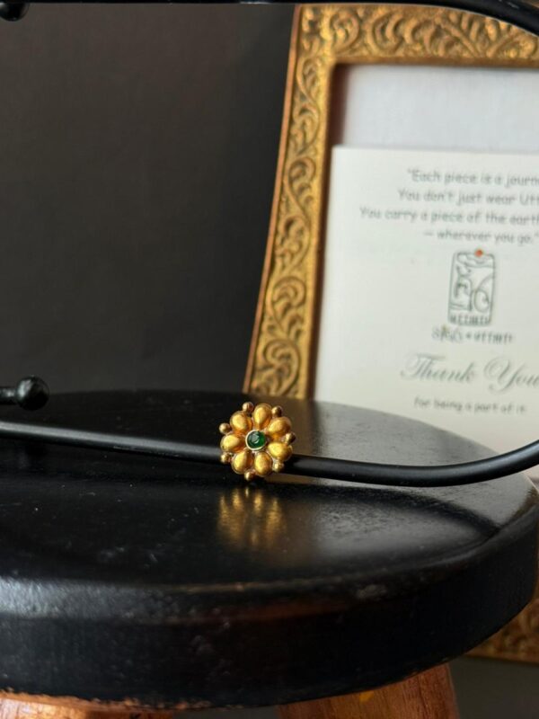 Green Stone Floral Nath V2