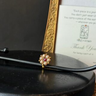 Ruby Pearl Floral Nath V1