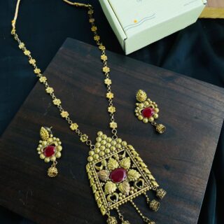 Vintage Ruby Necklace Set