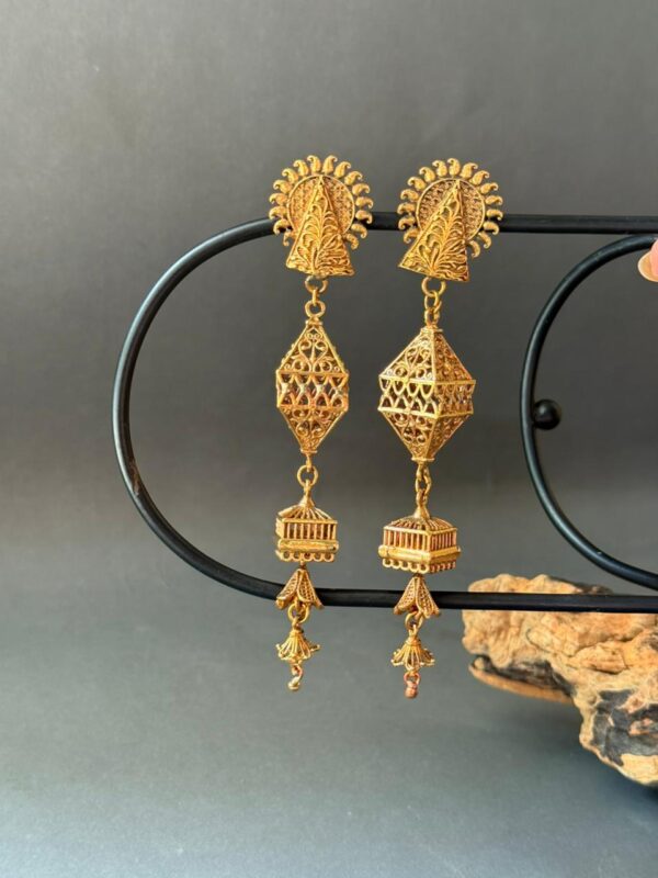 Antique Geometric Drop Earrings