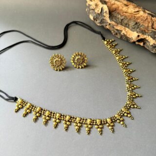 Antique Gold-Tone Temple Garland Set