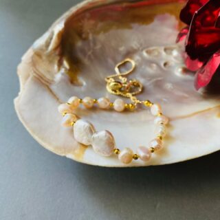 Double Heart Pearl Bracelet V1