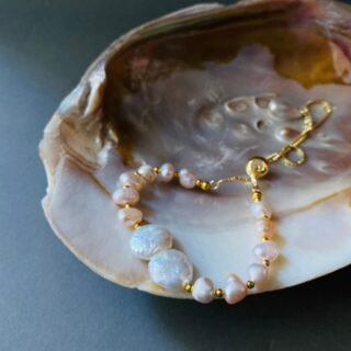 Double Heart Pearl Bracelet V3