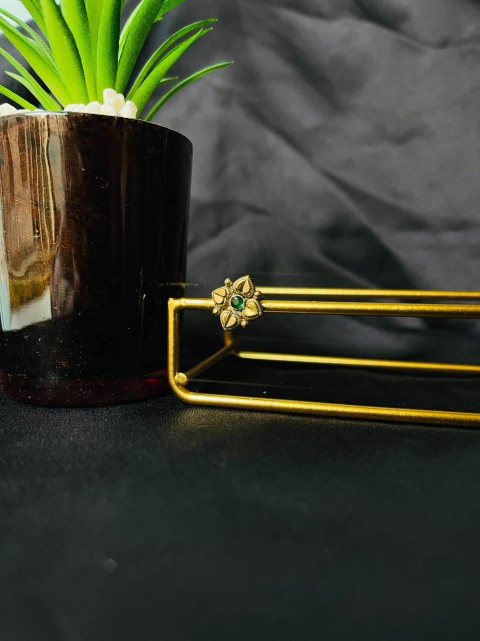 Green Stone Floral Nath V3