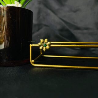 Green Stone Floral Nath V4