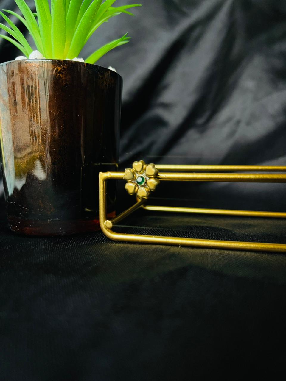 Green Stone Floral Nath V5
