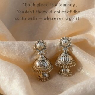 Silver Blossom Jhumka V2