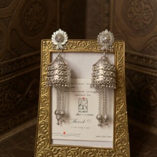 Silver Blossom Jhumka V3