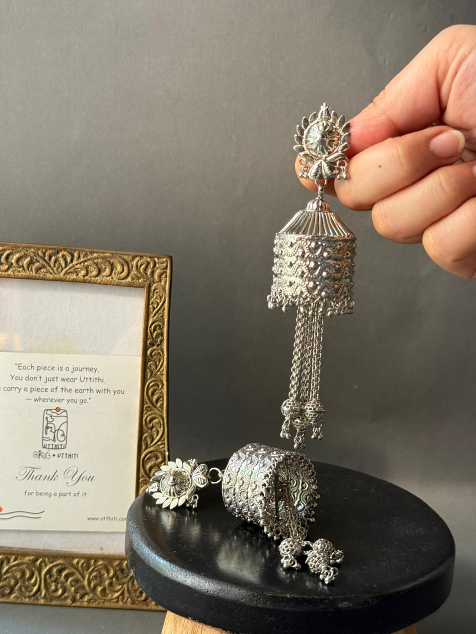 Silver Blossom Jhumka V3.1