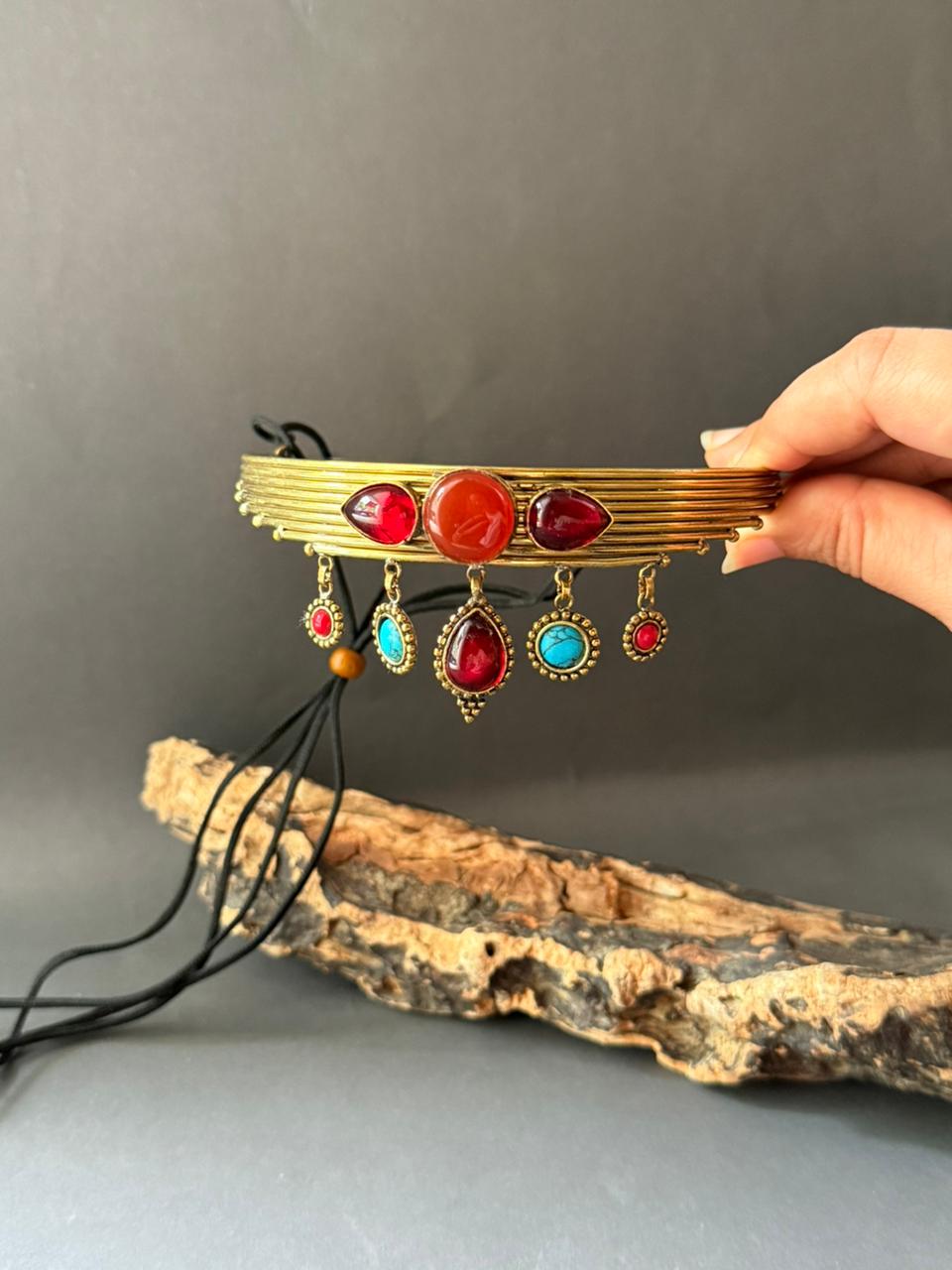 Tribal Brass Band Choker V4