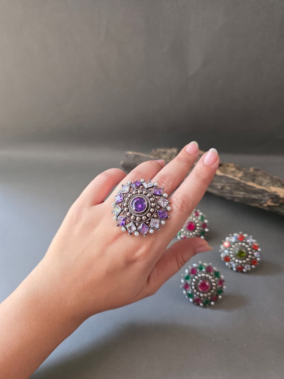Blush Mandala Ring V3