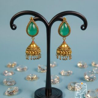 Antique Gold Temple Jhumka V9