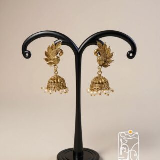 Antique Gold Temple Jhumka V9