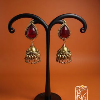 Antique Gold Temple Jhumka V10