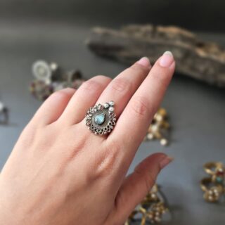 Ethnic Dewdrop Ring V2