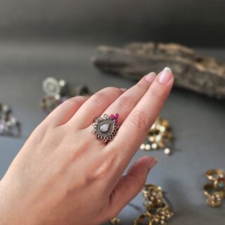 Ethnic Dewdrop Ring V4