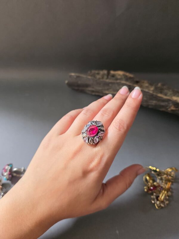 Floral Cluster Ring V2