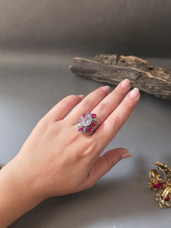 Floral Cluster Ring V3