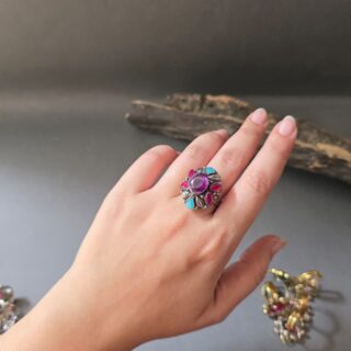 Floral Cluster Ring V4