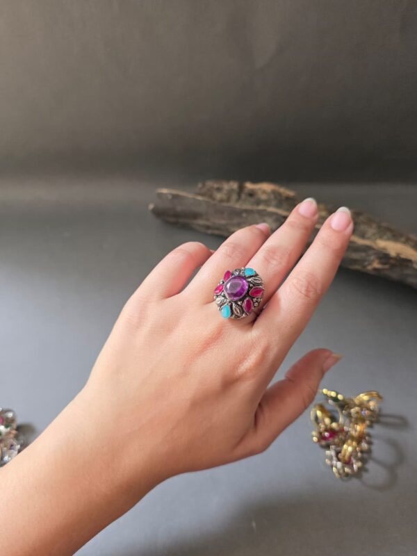 Floral Cluster Ring V4