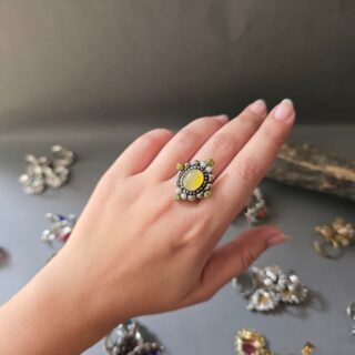 Gemstone Cluster Ring V1