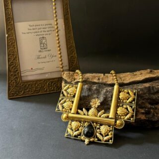 Golden Floral Boho Pendant