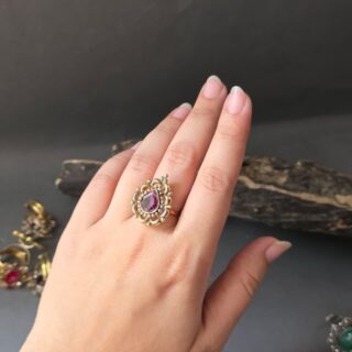 Teardrop Halo Ring V2