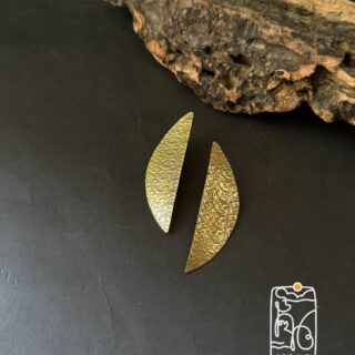 Antique Gold Half Moon Earrings