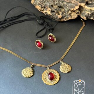 Antique Ruby Coin Necklace
