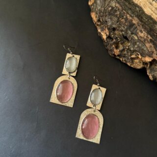 Dual Monalisa Drop Earrings