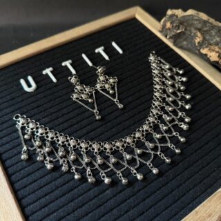 Oxidized Silver Tribal Choker 1