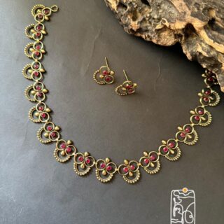 Temple Jewellery Choker Set V10