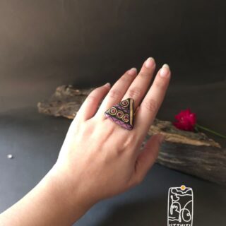 Terracotta Statement Ring V10