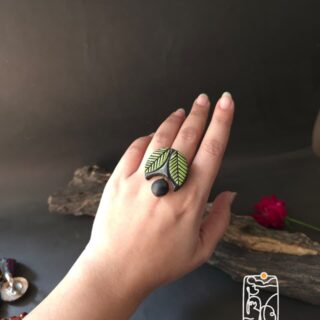Terracotta Statement Ring V11